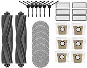 Main Side Brush Roller HEPA Filter Mop Pad Cloth Dust Bag Spare Parts Accessories, Compatible for Dreame L20 Ultra / L30 Ultra / X20 Pro Robot Vacuum Cleaner(As Shown p)