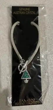 Genuine Austrian Crystal Christmas Tree Bracelet NEW