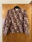 CLEOBELLA Nasir Button Up Shirt Floral Top Organic Cotton Blouse NWT Large