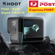 For GoPro HERO 10/7/8/9Back Lens+LCD Display 3 in 1Tempered Glass Film Protecter