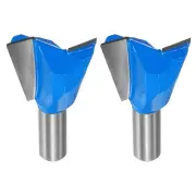 2pcs Dovetail Router Bit 1-1/2" Diameter 1/2" Shank Cutter Bit