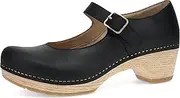 Dansko Lilah Mary Jane Clog for Women - Linings from Recycled Materials and Leather for Breathability- Lightweight Rubber Outsole for Long-Lasting Wear, Black, 6.5-7