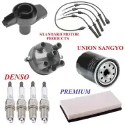 Tune Up Kit Filters Cap Rotor Wire Spark Plugs For PLYMOUTH HORIZON L4 2.2L 1990