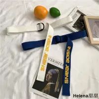 在飛比找蝦皮購物優惠-Helena甜甜🎀腰帶 韓版學生雙環扣腰帶男女簡約青年帆布皮