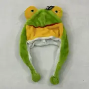 Plush Fleece Costume Frog Animal Hoodie Long Ear Winter Beanie Hat Cap For Kids