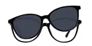 Oval Clip-On Plastic Men's Glasses Online Black Size 54 - Lenses Included - Private Health Rebate - Blue Light Block - SmartBuy Collection