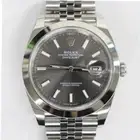 2023 New Rolex 126300 Datejust 41mm Gray Dial Jubilee Steel Smooth Watch