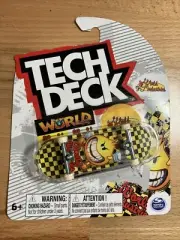 2023 Tech Deck WORLD INDUSTRIES YELLOW CHECKERBOARD Skateboard Ultra Rare