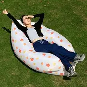 Inflatable Lounger Air Sofa, Portable Inflatable Couch for Backyard Beach Traveling Camping Picnics Music Festivals, Ideal Beach Camping Accessories (White)