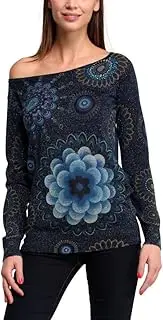 [Desigual] Women's Woman Long-Sleeve Lucke Pullover - Blue