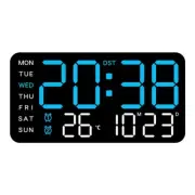 LED Digital Wall Clock Temperature Date Week Display Table Alarm Clocks