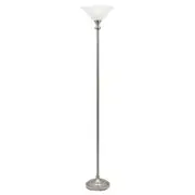 Mercator Logan Alabaster Glass Uplighter Floor Lamp