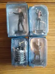 Dr Doctor Who 4 Eaglemoss Figurines 11th Doctor Davros Silent Judoon Comander