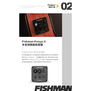 美國品牌 Fishman 拾音器 Presys II 木吉他側板 下弦枕式 ISY 301 改款【他,在旅行】