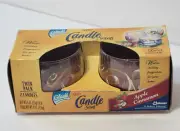 Glade Christmas Twin Pack Candle Set Apple Cinnamon Holiday Design New