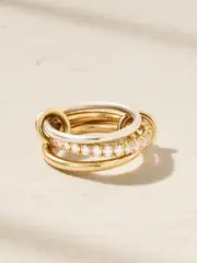[Spinelli Kilcollin] Spinelli Kilcollin - Petunia 18-karat Gold, Sterling Silver And Diamond Rings - 6 6 Gold