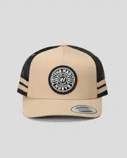[The Mad Hueys] The Mad Hueys Men's Mad Series Twill Trucker Cap in Tan Brown One Size Tan Brown