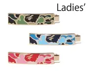 A BATHING APE Ladies' Goods ABC CAMO HAIR CLIP 1J80282002 GRN / BLU / PNK NEW