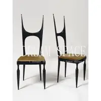在飛比找ETMall東森購物網優惠-中古實木餐椅現代簡約軟包樣板間會所高背椅家用異形裝飾椅