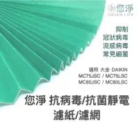 在飛比找蝦皮購物優惠-您淨 大金DAIKIN 清淨機 抗病毒抗菌 靜電 濾紙 濾網