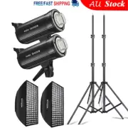 2X Godox SK400IIV Upgraded Studio Flash Strobe + 60*90cm Grid Softbox + Stand