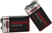 Warriors High Capacity 9V 9 Volt 2X Alkaline Super Long Lasting Battery Batteries Smoke Alarm Detectors Remote Control Car