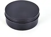[Xiao Hua] 10 Aluminum tin cans, Metal Leak Proof containers, Round Screw Covers, Lipstick, Balm and Wax containers, sub Packaging cans, Black tin cans, Storage (250ml)