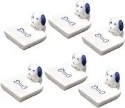 BEBEMOKO 6pcs Cartoon Ceramic Chopsticks Rest Japanese Style Dog Spoon Fork Holder Chopstick Pillow for Table Decoration Easy to Clean Present for Friends