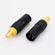 Preffair 3Pin XLR Male to RCA Plugs Female HIFI Audio Socket Adapters Connectors