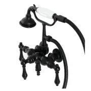 Kingston Brass AE19T Vintage Wall Mounted Tub Filler - Black