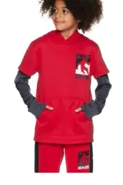 And1 Boys Hoopster Red Long Sleeve Hoodie Size S (6-7) NEW