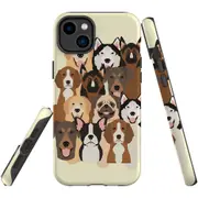 For iPhone 14 Plus Case Tough Protective Cover, Seamless Dogs