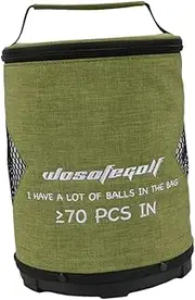 Golf Ball Bag,Large Capacity Golf Ball Cylinder Pouch with Zipper - Portable Foldable Storage Pouches, Lightweight Golf Sack for Golf Ball, Pingpong