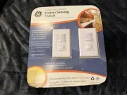 GE 2 PACK WHITE MOTION SENSOR LIGHT SWITCH ON/OFF/AUTO TIMER 120V 500W