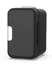 YOPOWER 4L 6 Can Portable Mini Fridge, Compact Car Refrigerator Personal Fridge Cooler, Black