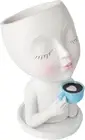 Face Flower Pot Head Planter, Cute Resin Face Planters for Indoor Outdoor Plants