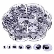 700pcs Google Googly Eyes Joggle Moveable Black Eye Wiggly Craft Stick On