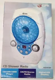 Vintage GPX RCD3815SH Compact Disc AM/FM Stereo Shower CD Radio Battery Powered