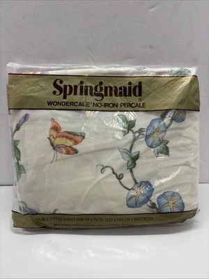 Vintage Springmaid Mai Ling Double Fitted Sheet