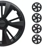 14" Wheel Covers Hubcaps Fits Ford Dark Gray Black Gloss