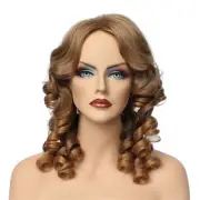Classic Cap women Synthetic wavy Medium Butter Scotch full wig HengFeng MHL06