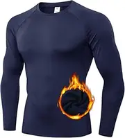 [POIHIDE] Mens Thermal Long Sleeve Shirts Compression Underwear Tops Keep Warm Base Layer Running Tops Gym Training Thermal T-Shirt