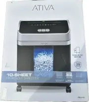 Ativa A10MC19 Black 10-Sheet Micro-Cut Shredder New KC