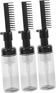 NOLITOY 3pcs Pump Bottle Hair Dye Comb Sponge Brush Eyelash Cleaning Shampoo Mousse Foaming Facial Mist Spray Bottle