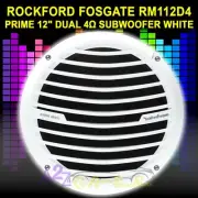 ROCKFORD FOSGATE RM112D4 12" WHITE SUB DUAL 4-OHM MARINE BOAT SUBWOOFER SPEAKER