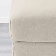 VIMLE cover for footstool with storage, Gunnared beige
