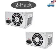 2-Pack: New 400W Turbo-Fan 24pin 4+4 12V SATA Mini Tower ATX PC Power Supply PSU