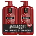 Old Spice Swagger 2-in-1 Shampoo and Conditioner Set for Men, Cedarwood Lime ...