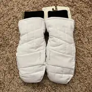 Layer 8 NEW Cold Weather Mittens Women's M/L White Non-Slip Reflective Warm Snow