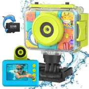 Kids Digital Camera Waterproof,1080P Video Kids Underwater Selfie Camera,Chil...